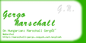 gergo marschall business card